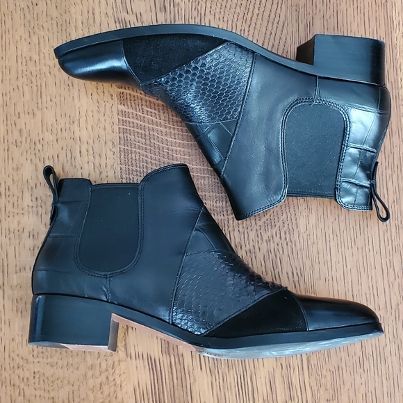 Coach Suffolk Patchwork black snake/calf bootie - Picture 6 of 9